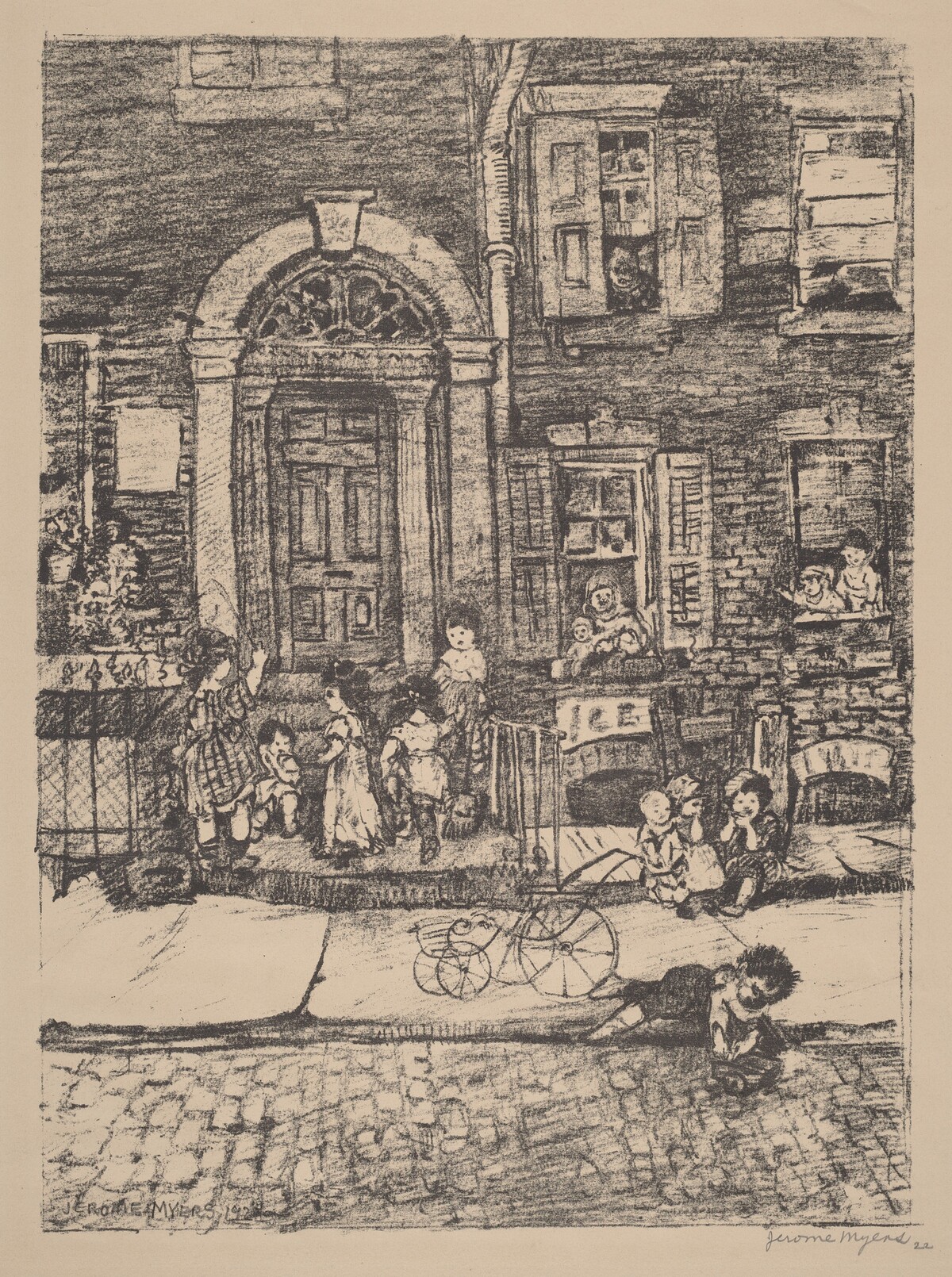 Street Scene (New York) by Jerome Myers