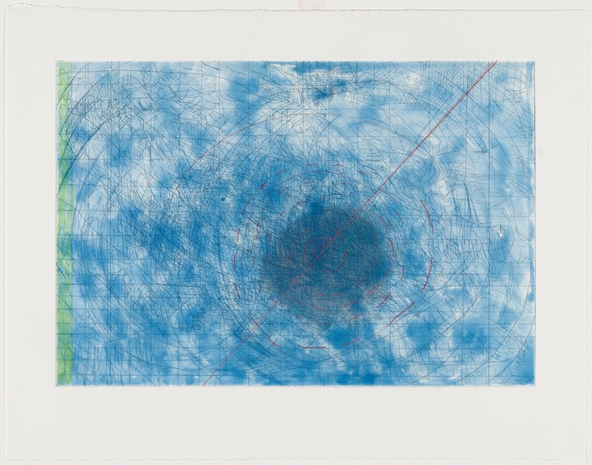 Summer Pond [working proof 5] by Pat Steir
