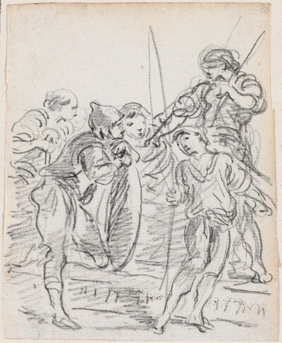 Group of Male Figures Conversing