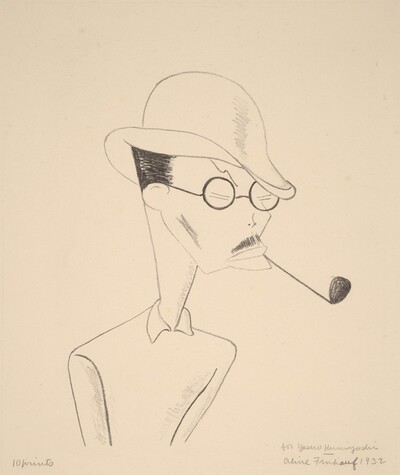 Portrait of Yasuo Kuniyoshi With Pipe