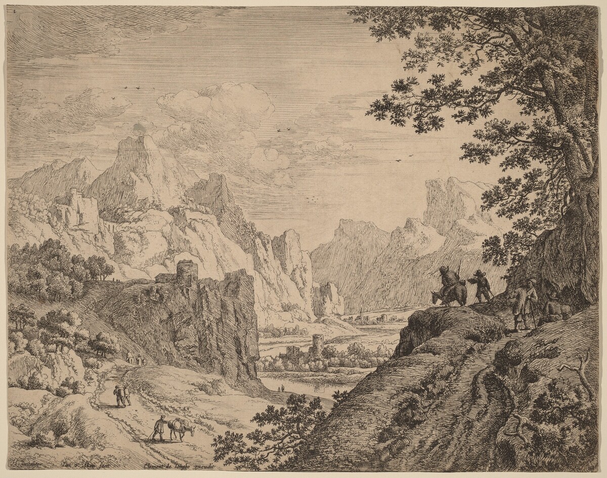 View of the River Rhine by Jan van Aken after Herman Saftleven