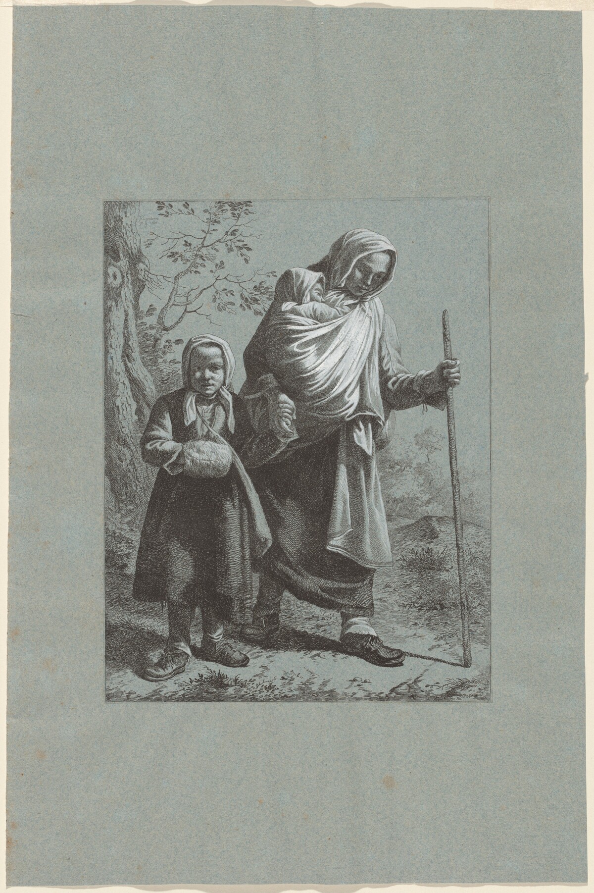 Peasant Woman with Two Children by Francesco Londonio