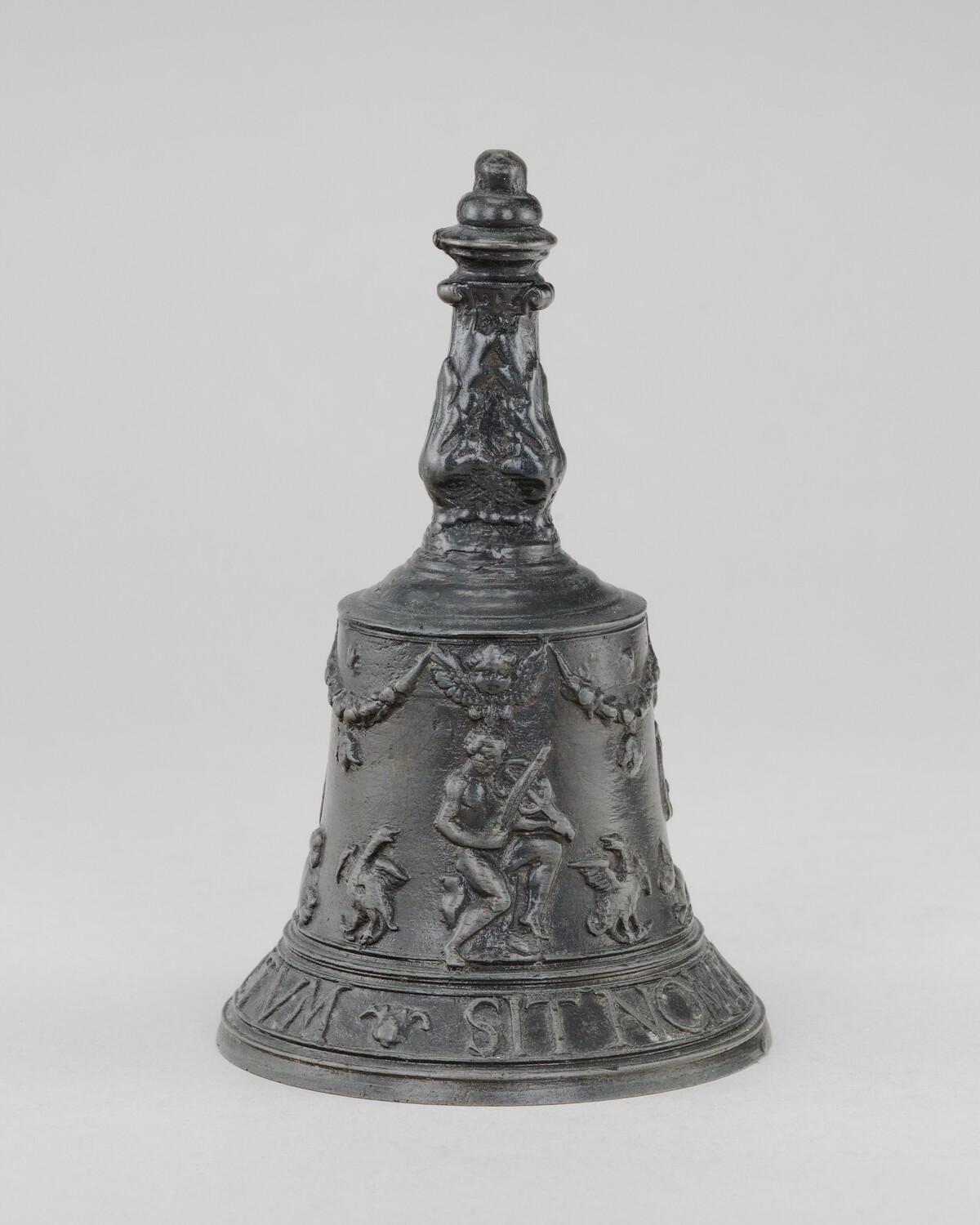Hand Bell with Orpheus Playing to the Animals, and Poppy Plants by Flemish 16th Century