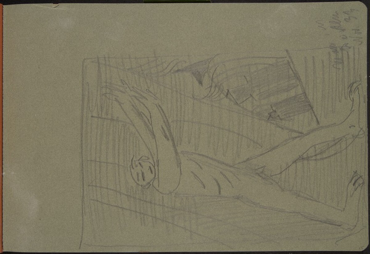 schreitender Mann (Nude Male) [p. 15] by Max Beckmann