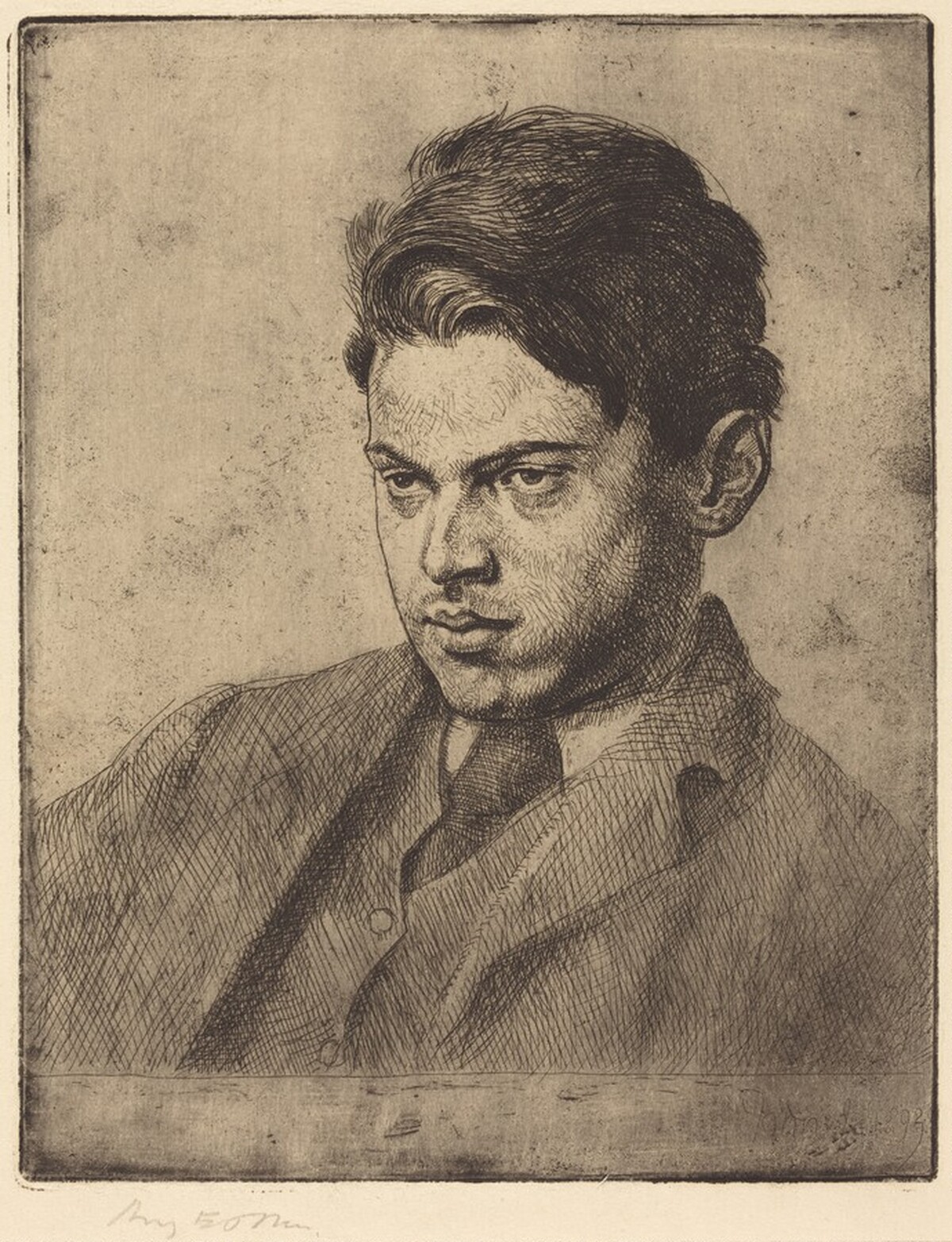 Percy Wyndam Lewis: large plate by Augustus John