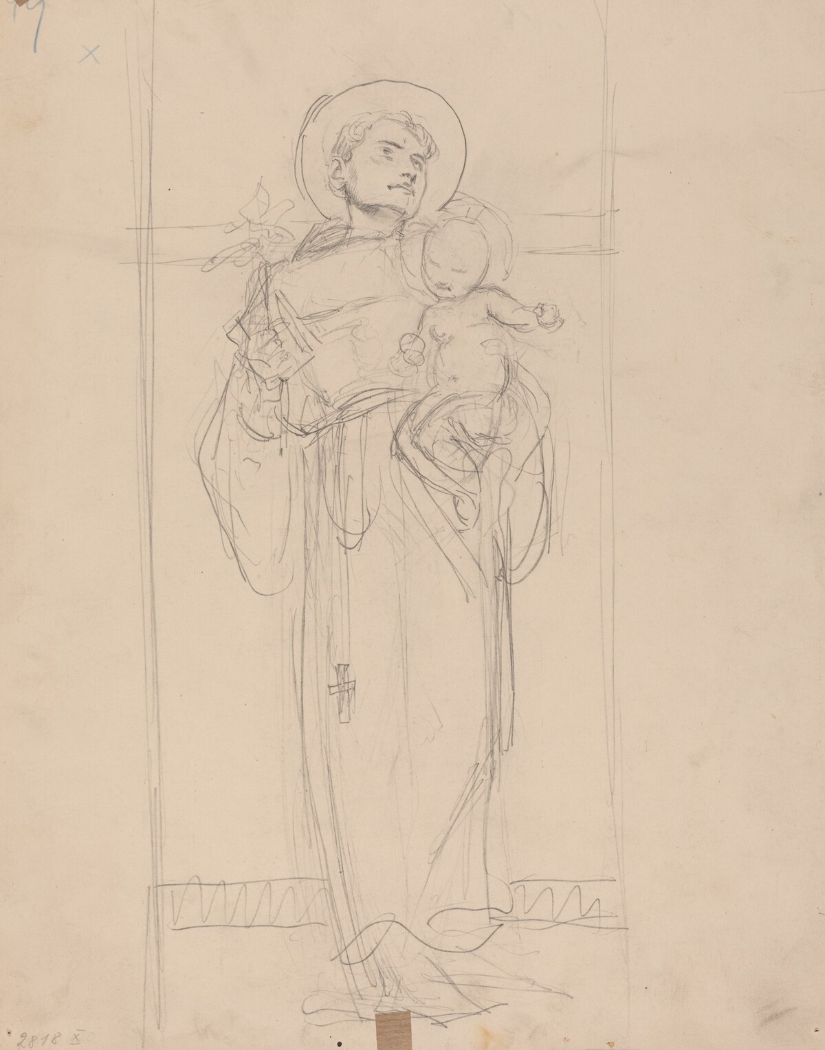 Standing Saint holding the Christ Child by Karel Vitezslav Masek