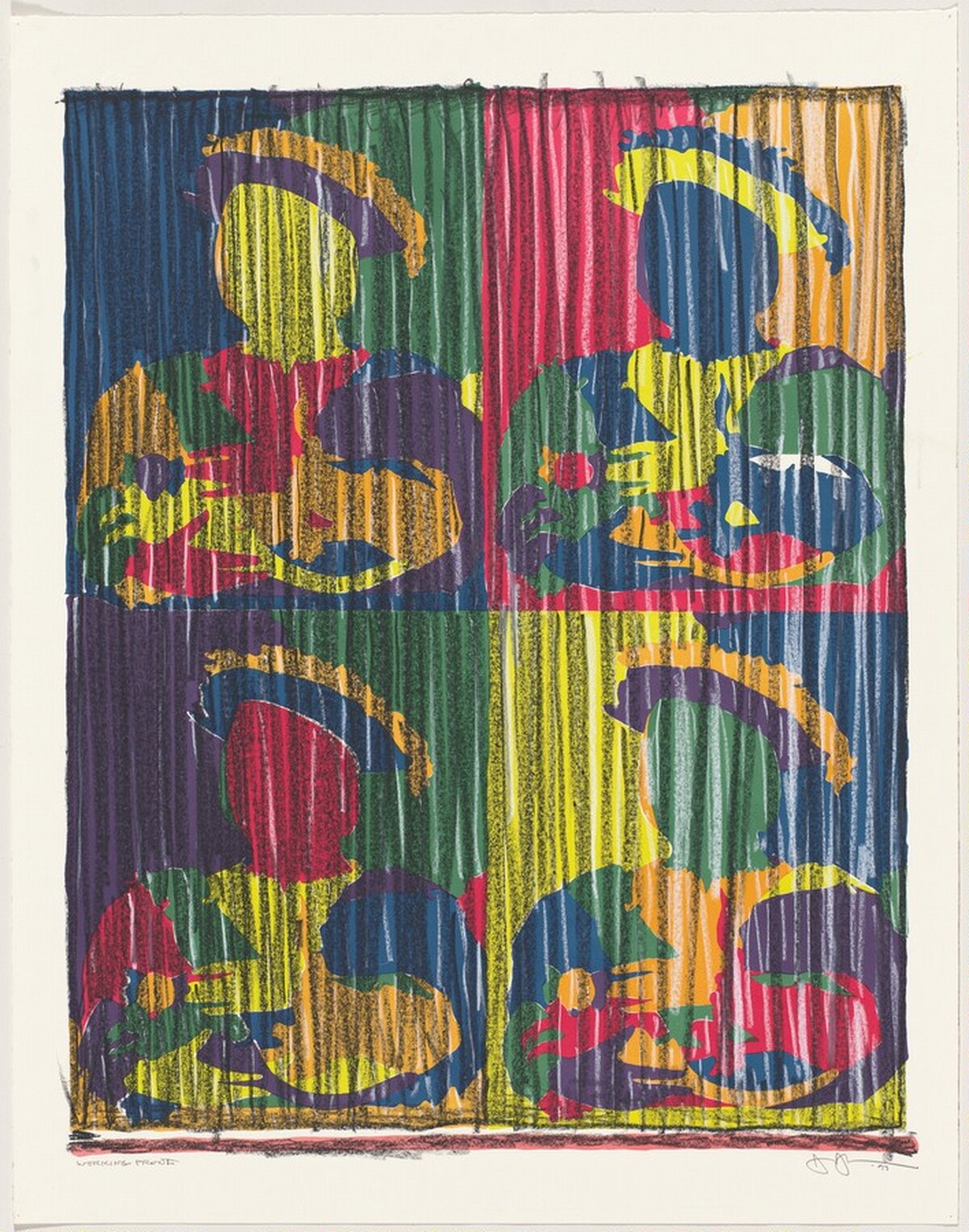 After Holbein [working proof] by Jasper Johns