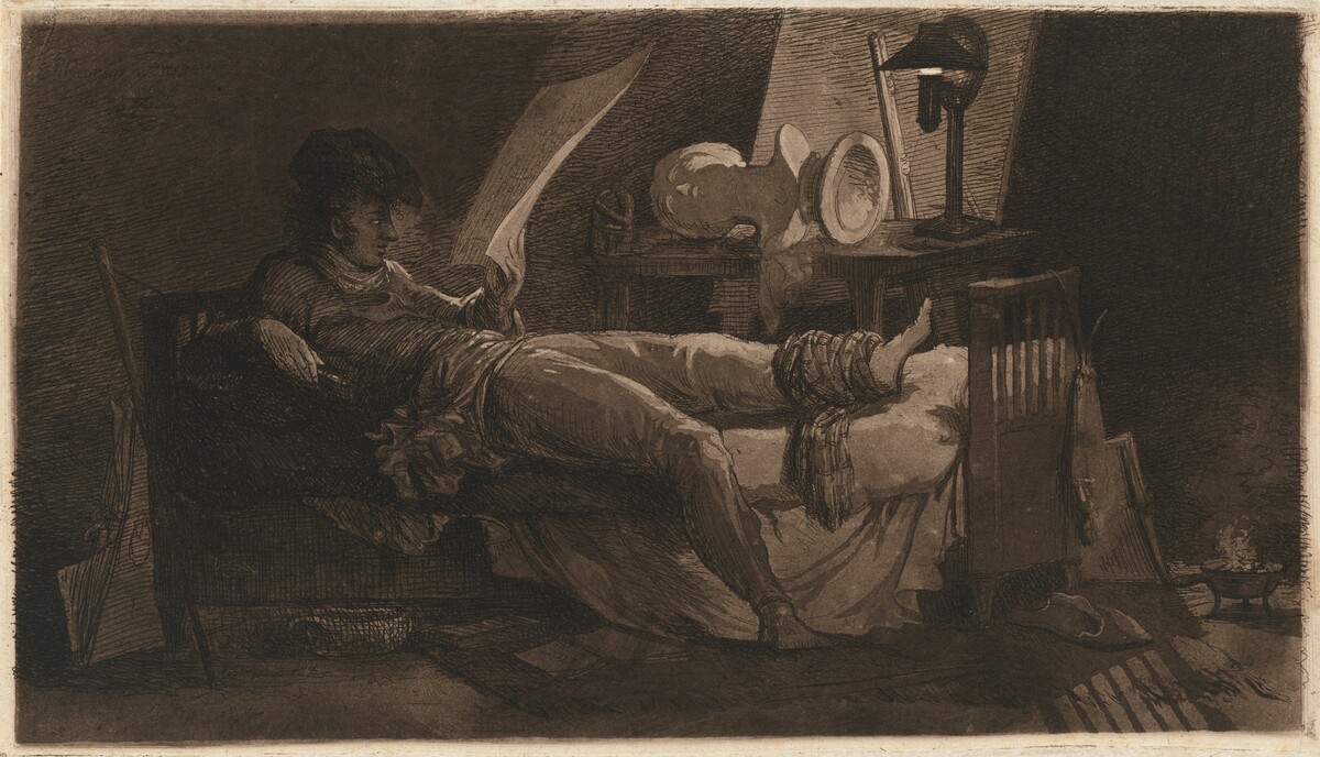 Self-Portrait with an Injured Foot by Joseph Fischer