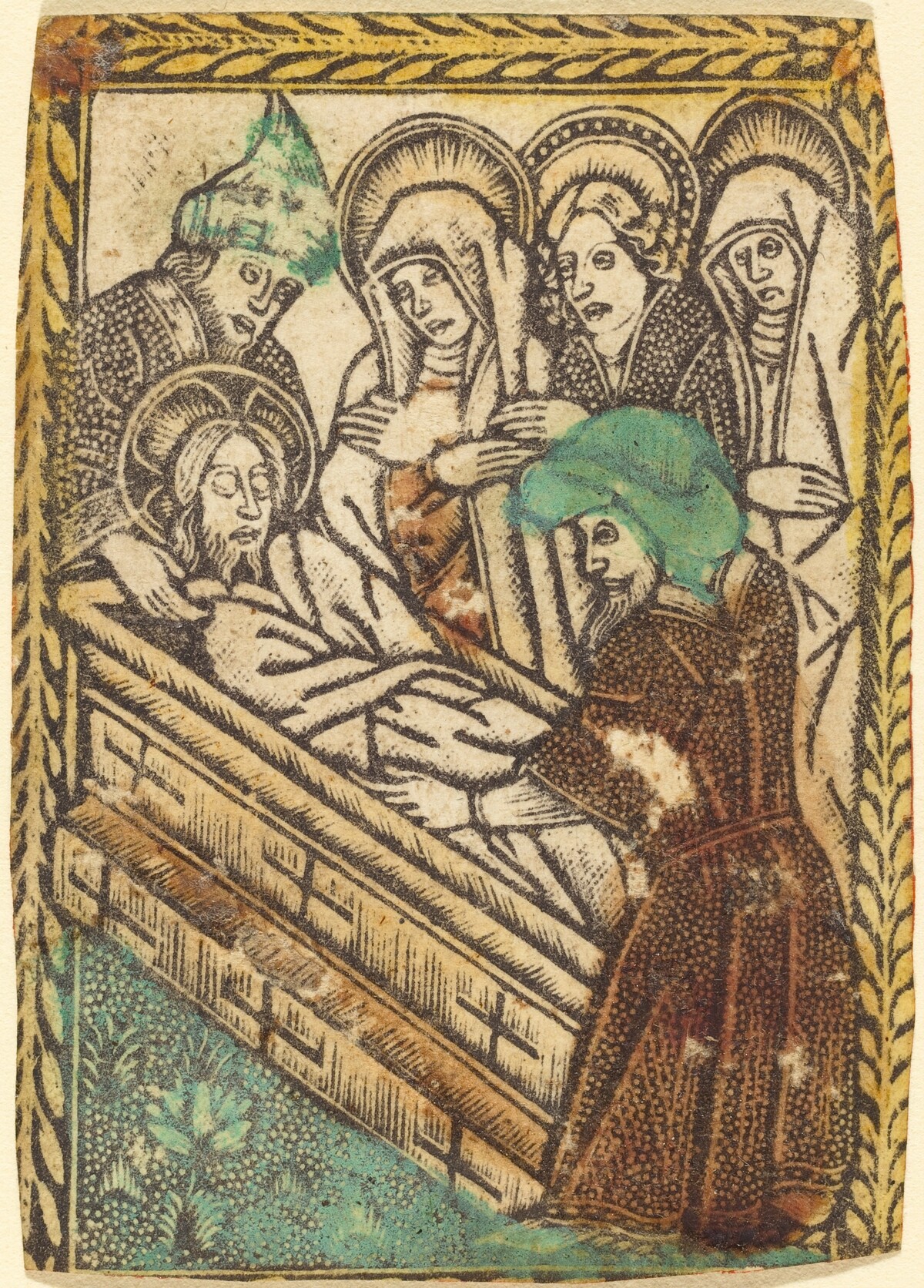 The Entombment by Workshop of Master of the Borders with the Four Fathers of the Church