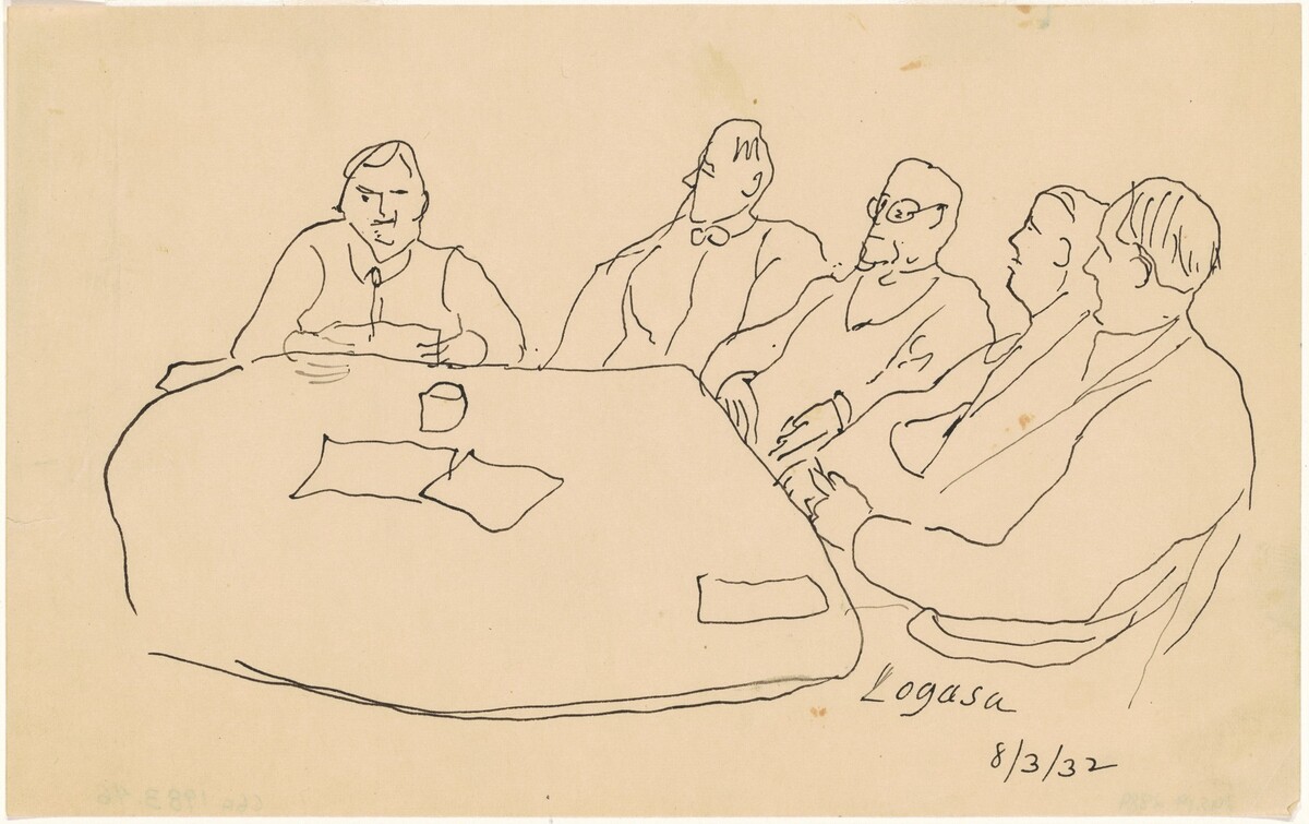 Men at a Table by Charles Logasa