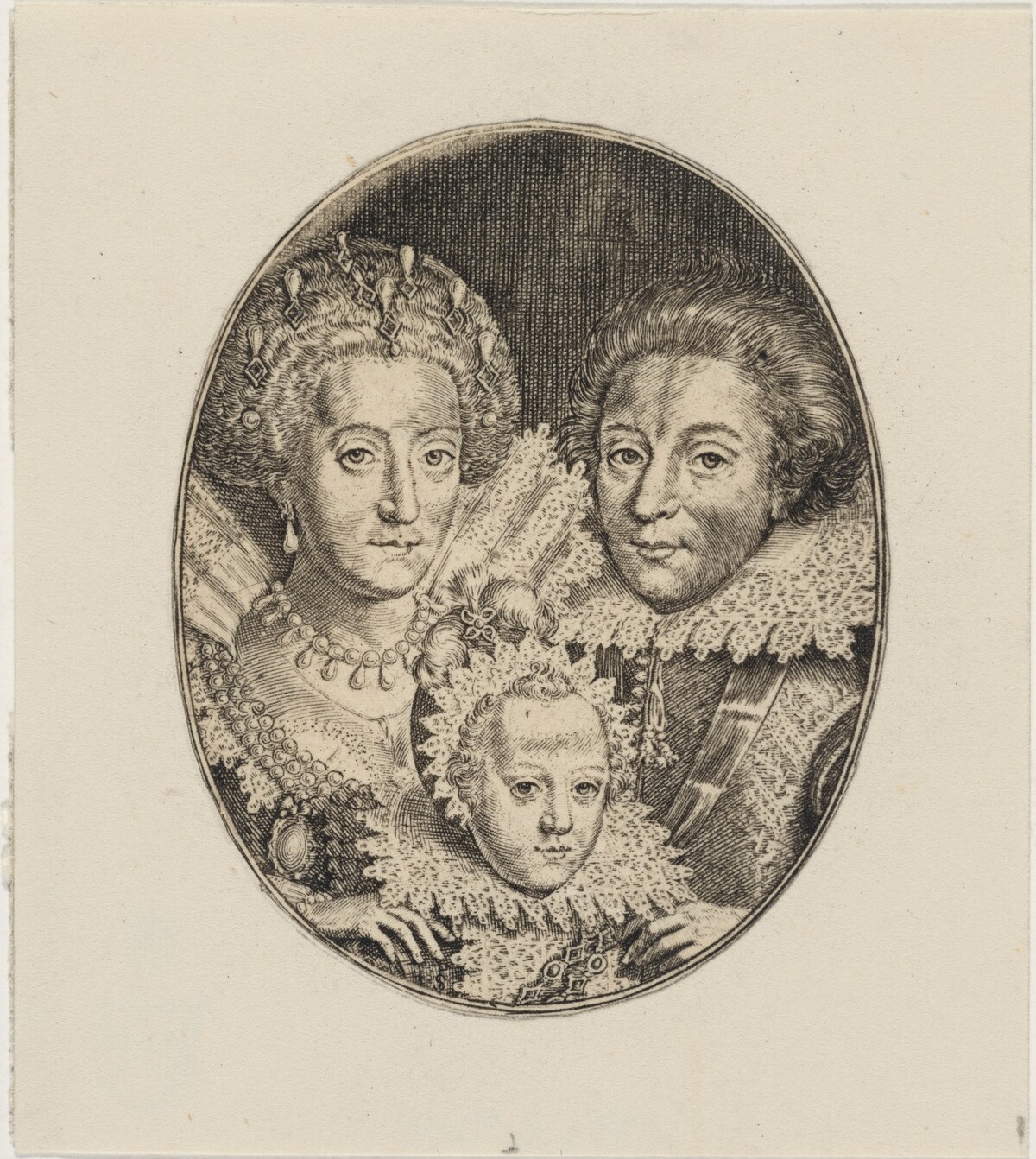 Frederick V, Elizabeth, and Prince Frederick Henry by Simon de Passe