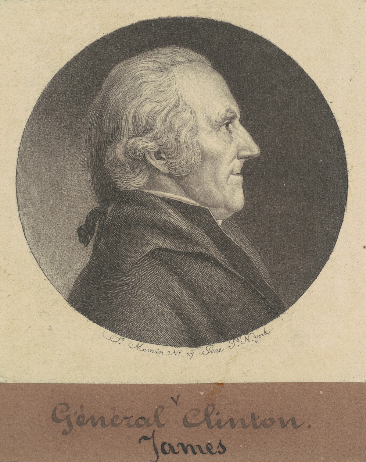 James Clinton by Charles B. J. Févret de Saint-Mémin