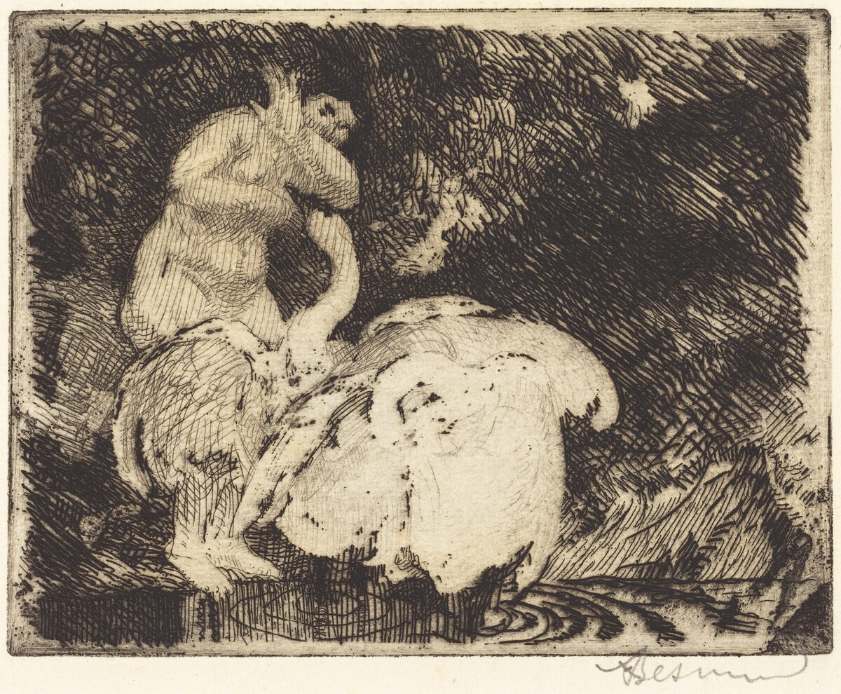 Leda Bathing (Léda au bain) by Albert Besnard