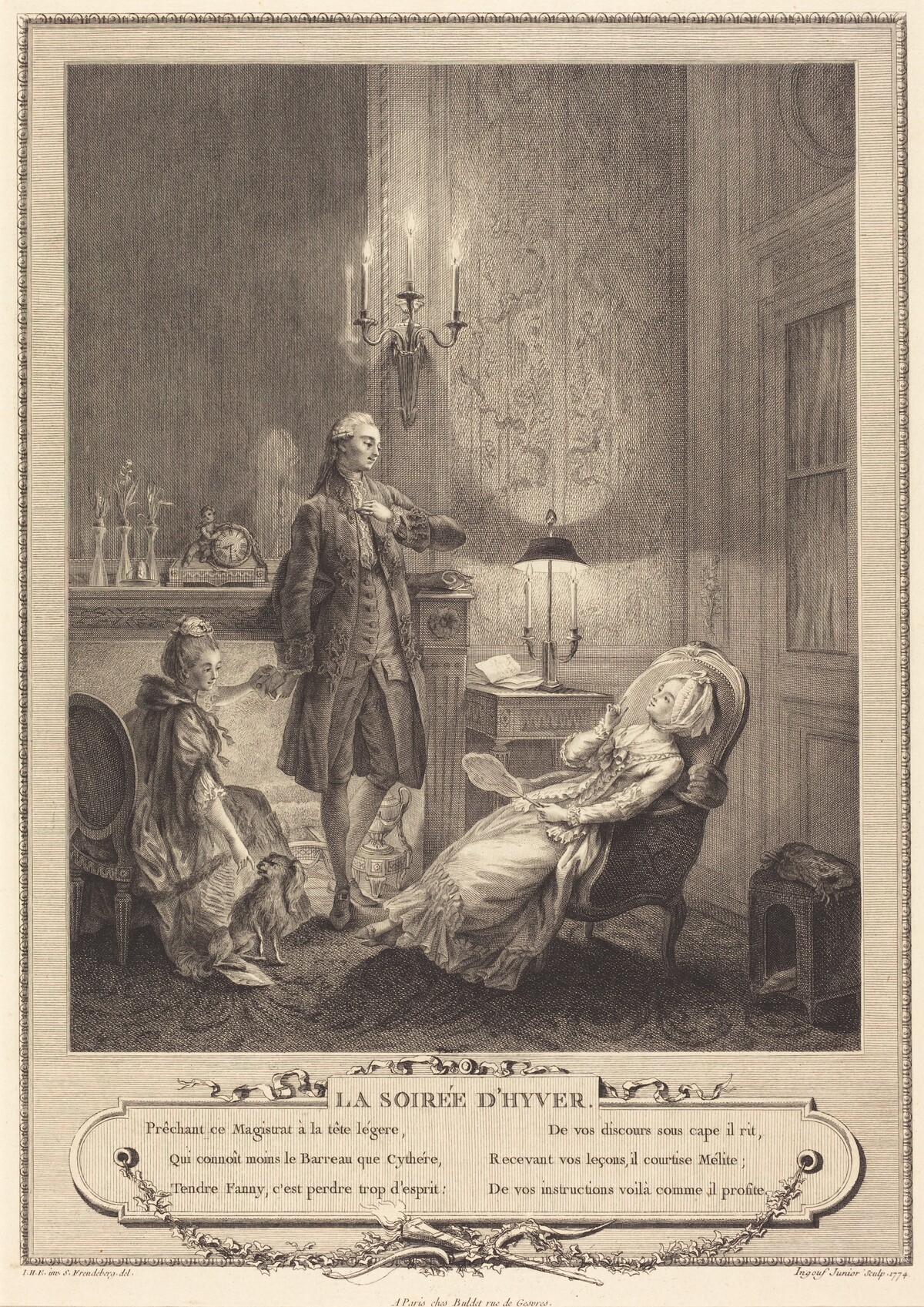 La soiree d'hyver by Francois-Robert Ingouf after Sigmund Freudenberger
