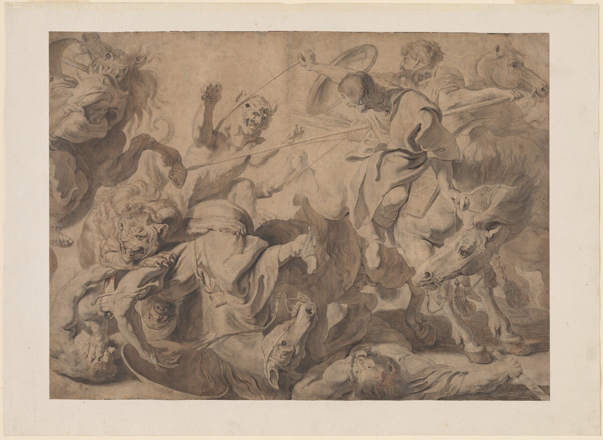 Lion Hunt by Pieter Claesz Soutman and Sir Peter Paul Rubens