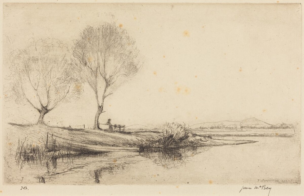 Early Morning, Fintray by James McBey
