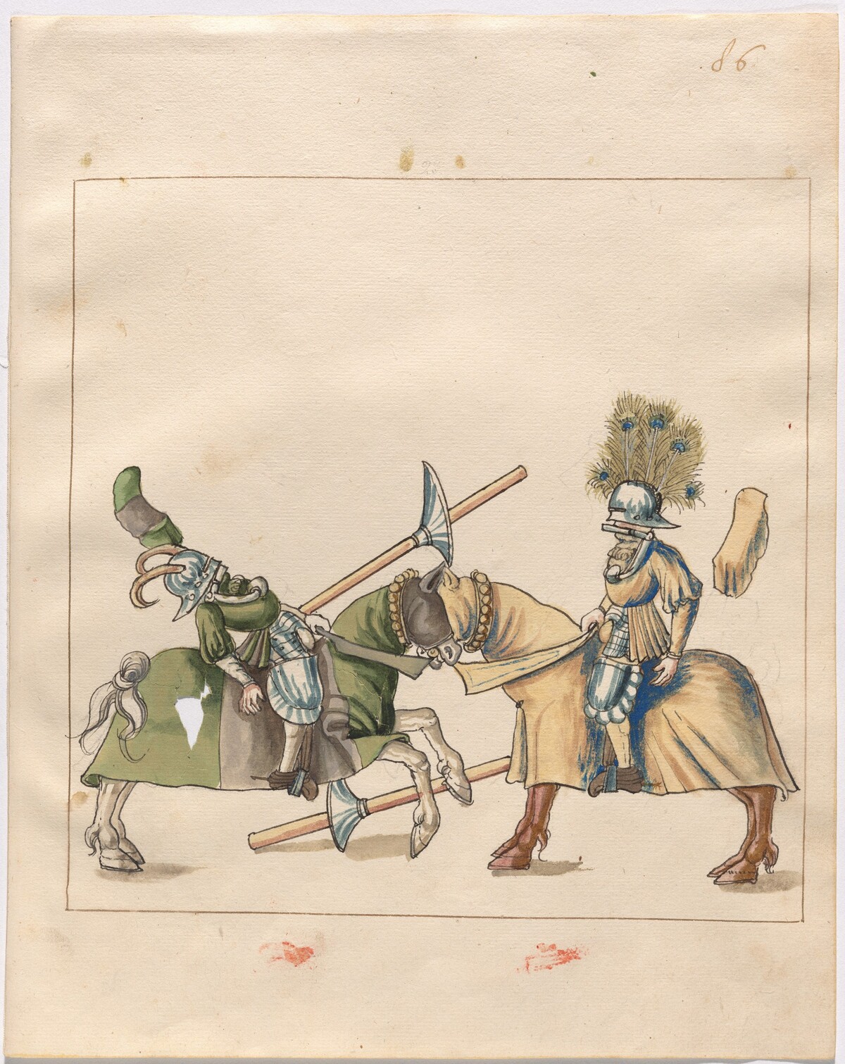 Mock Joust of War with Flying Shields and Without Bevors by German 16th Century