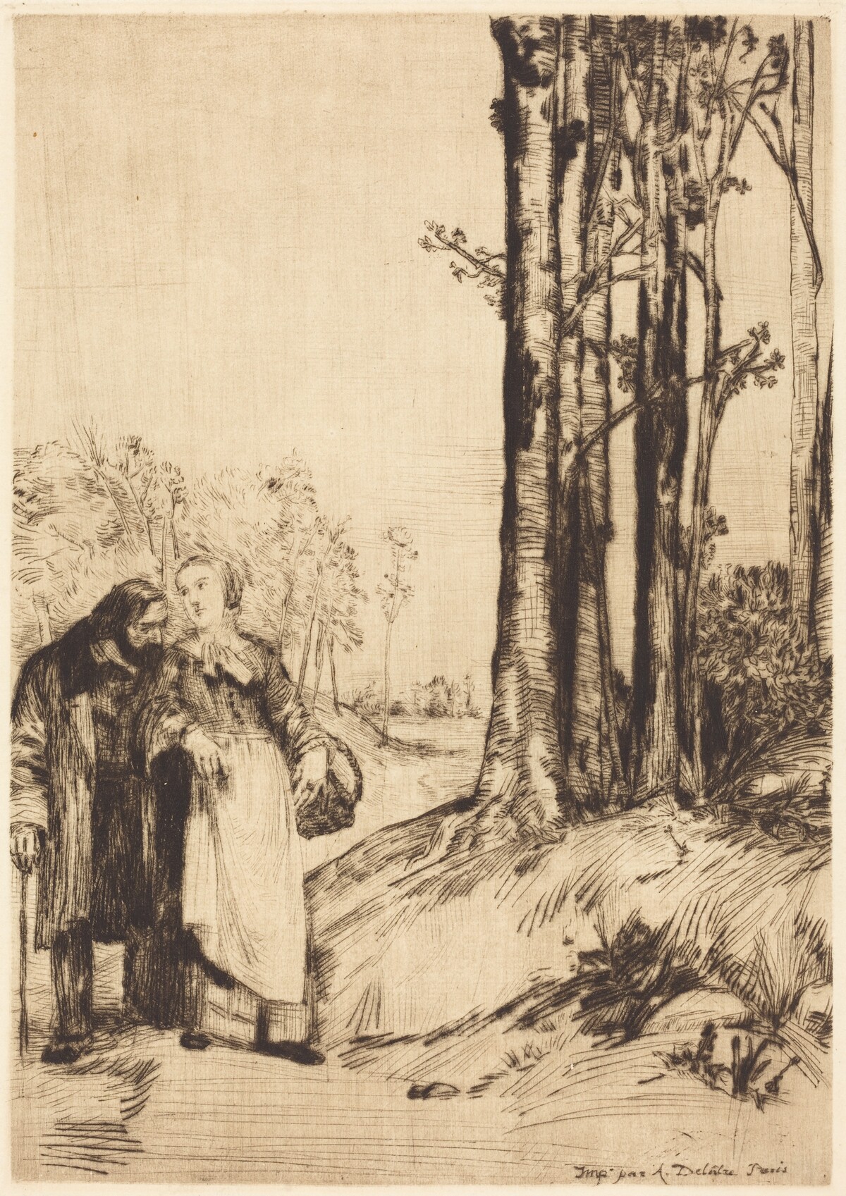 Stroll of the Convalescent (La promenade du convalescent) by Alphonse Legros