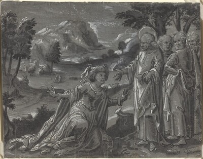 Christ and the Adulteress [recto]