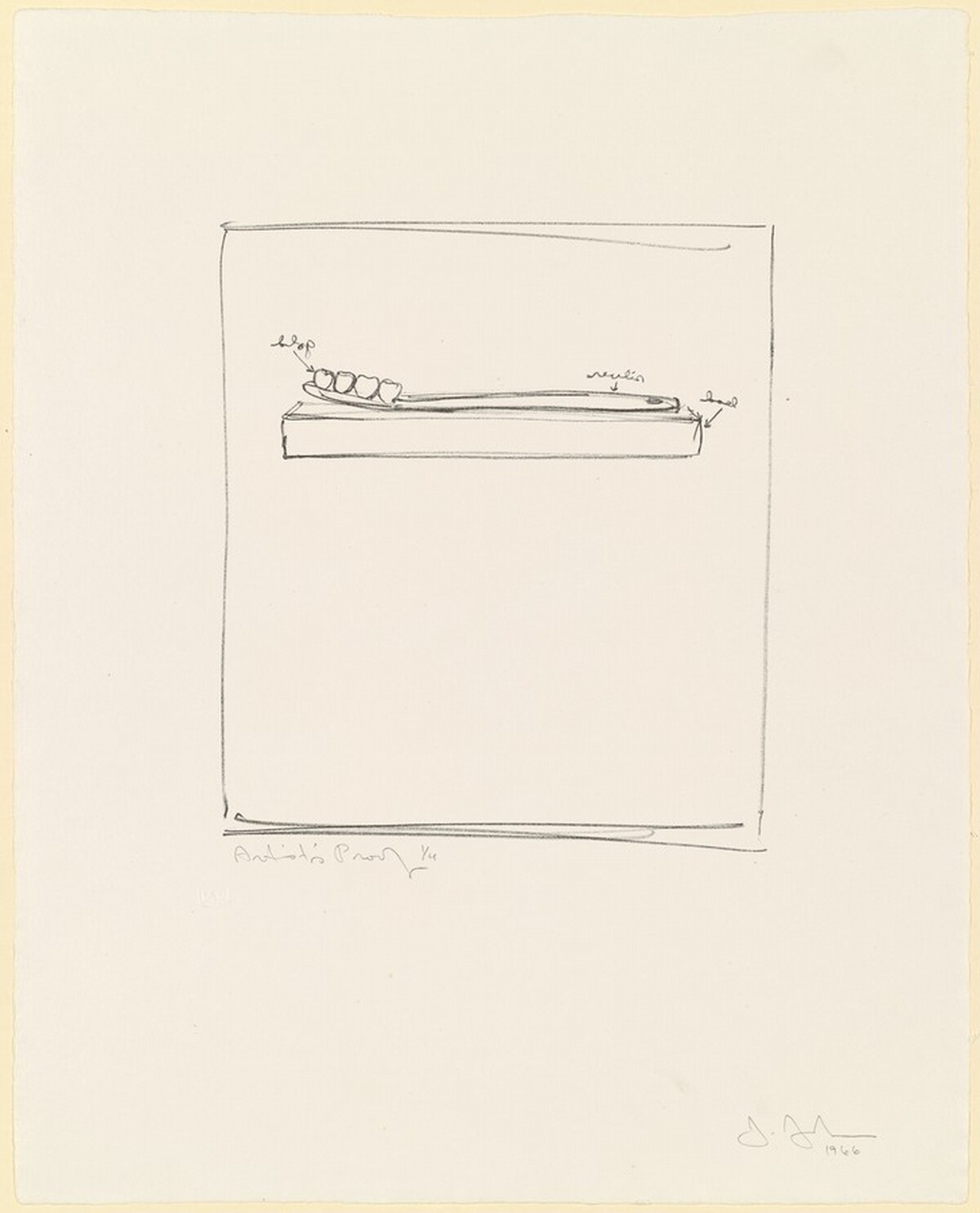 The Critic Smiles [artist's proof] by Jasper Johns