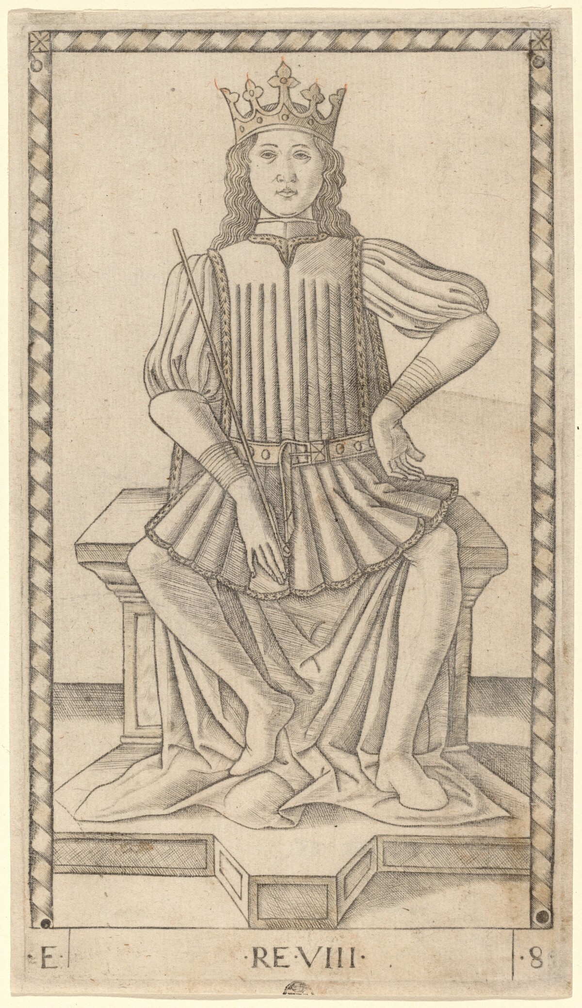 Re (King) by Master of the E-Series Tarocchi