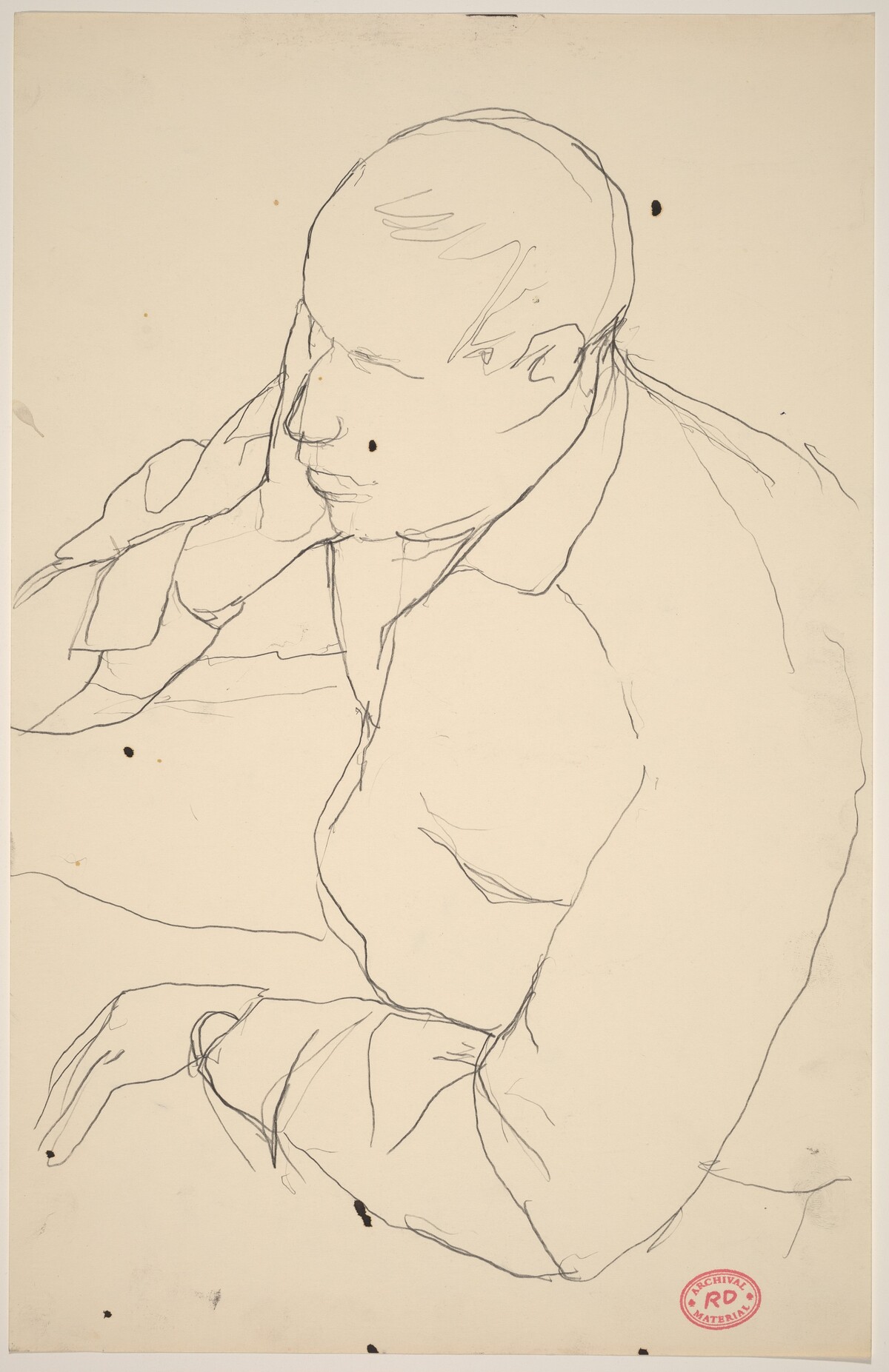 Untitled [man resting head on hand] by Richard Diebenkorn
