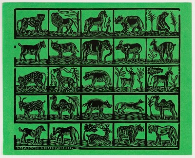 Endpaper with Animals