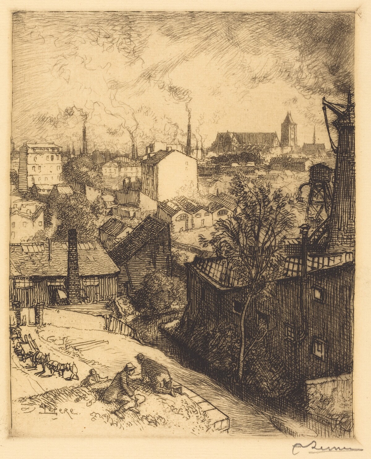 Souvenir of St. Denis (Souvenir de Saint-Denis) by Auguste Lepère