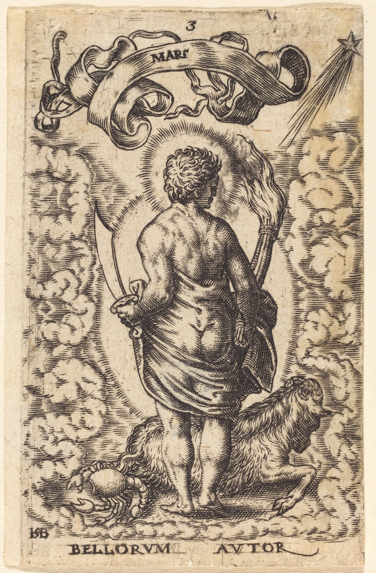 Mars by Theodor de Bry, after Sebald Beham