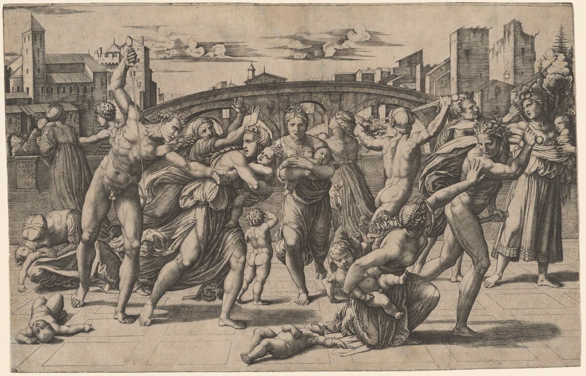 The Massacre of the Innocents by Marcantonio Raimondi after Raphael