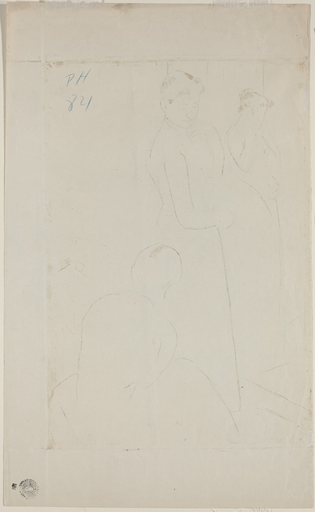 The Fitting [verso] by Mary Cassatt