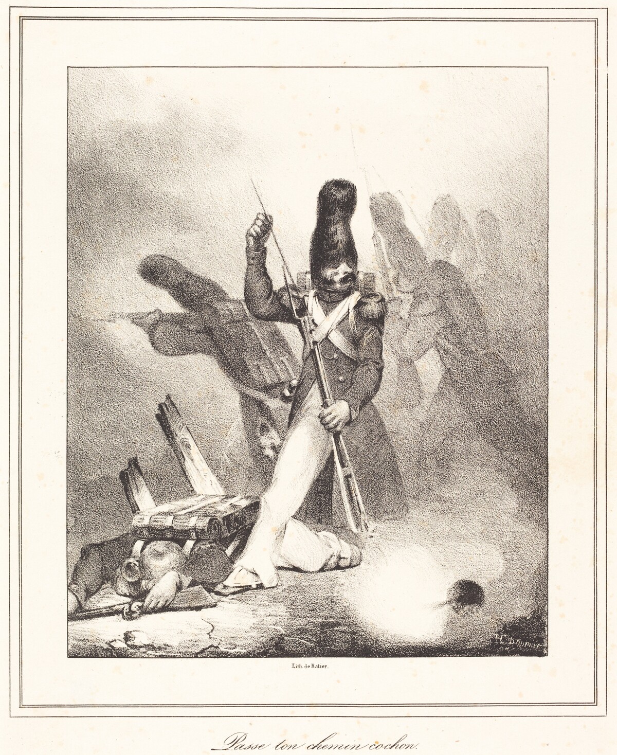 Passe ton chemin, cochon by Honoré Daumier