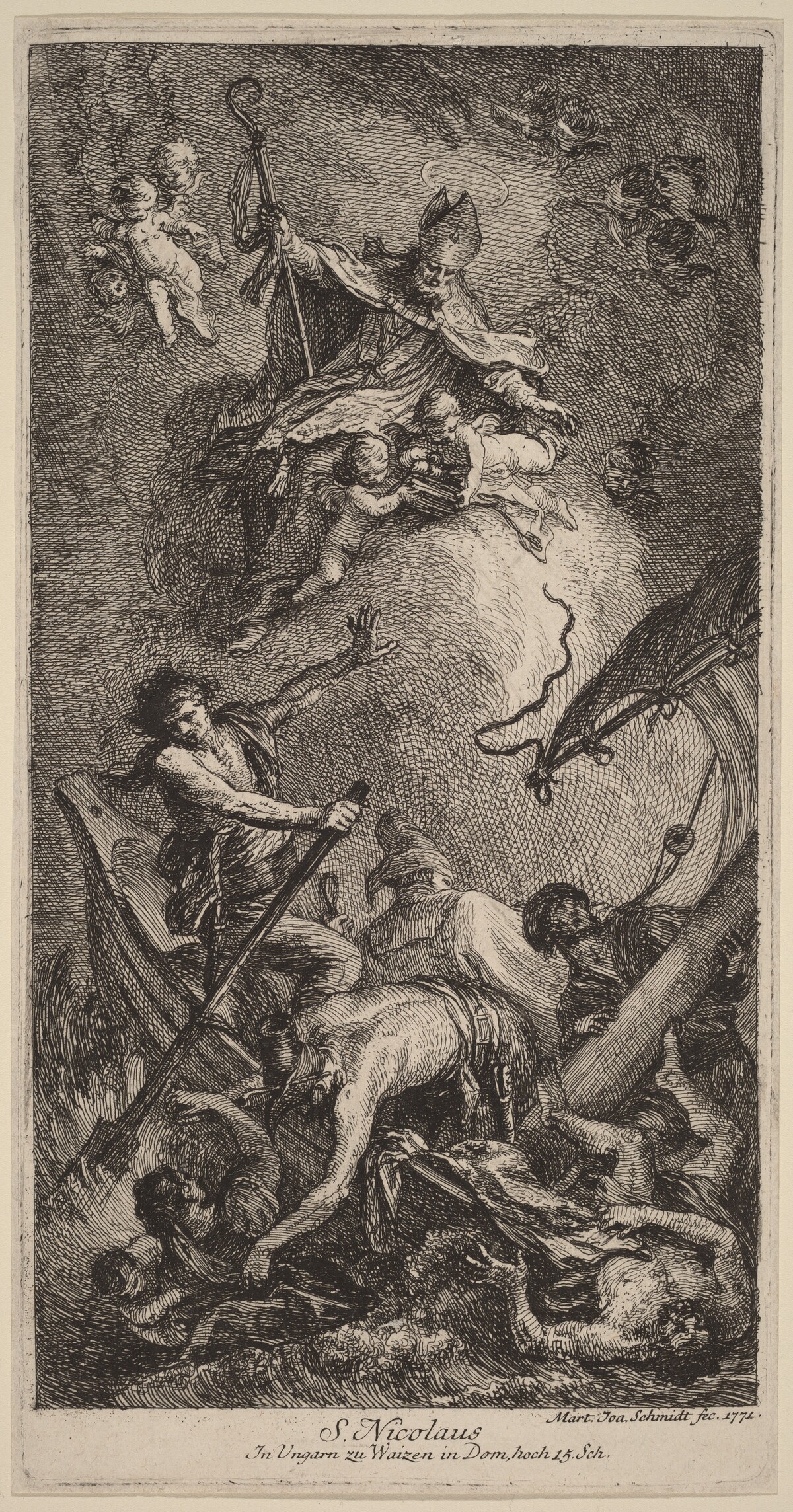 Saint Nicholas Rescuing Sailors by Martin Johann Schmidt