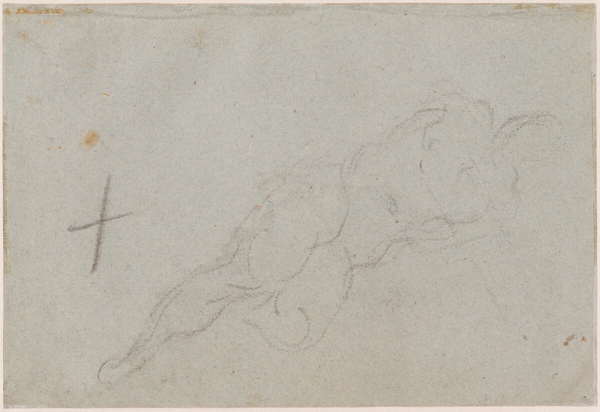 A Female Nude [verso] by Domenico Tintoretto