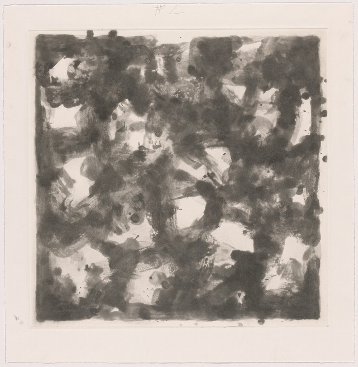 Color & Black, 40 x 40, No. 4 [working proof 2] by Sol LeWitt
