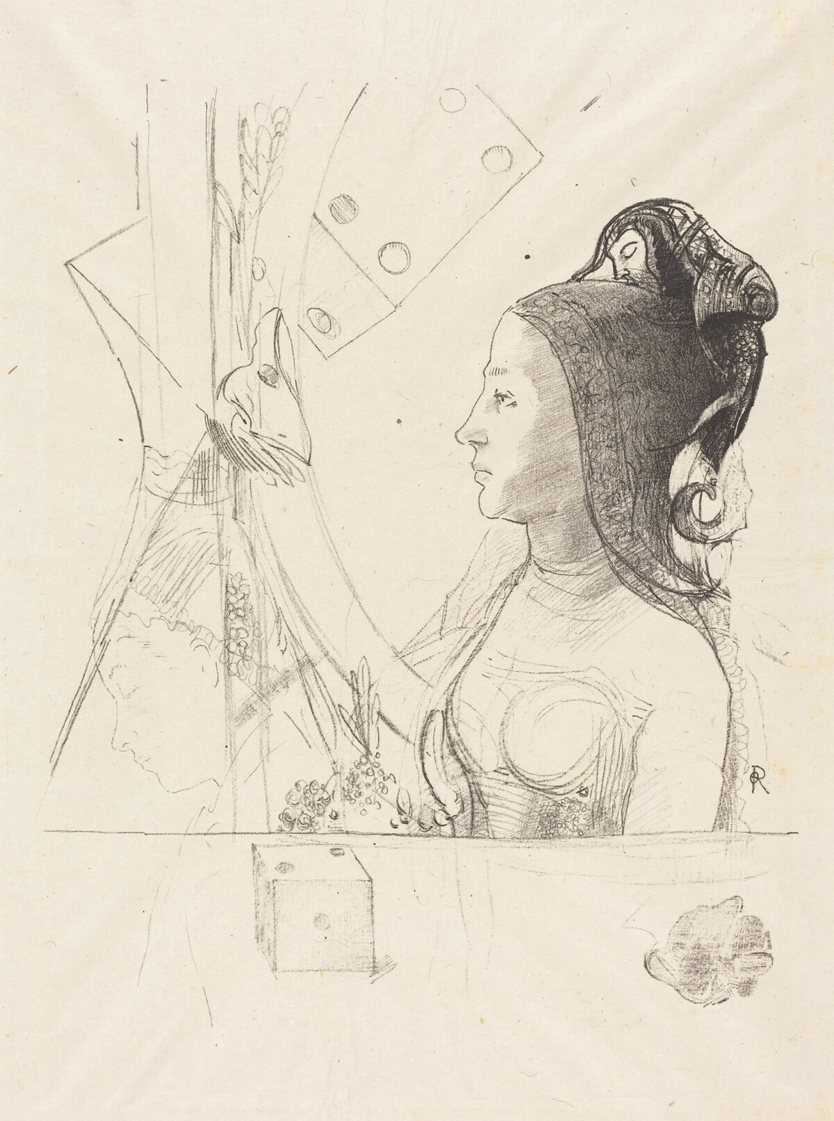 Femme de Profil (Profile of a Woman) by Odilon Redon
