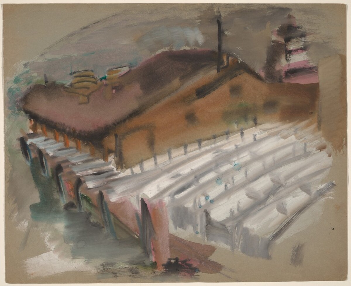Untitled (wharf, Gloucester, Massachusetts) by Mark Rothko