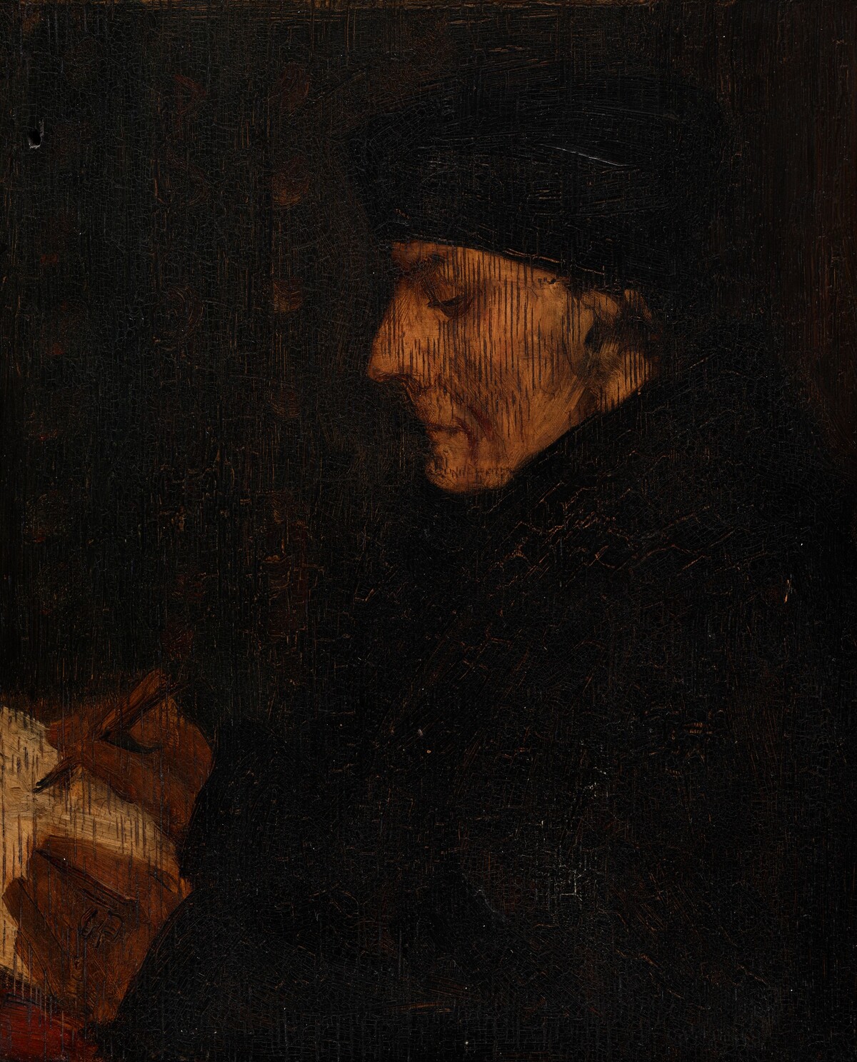 Memory Copy of Holbein's Erasmus by Alphonse Legros