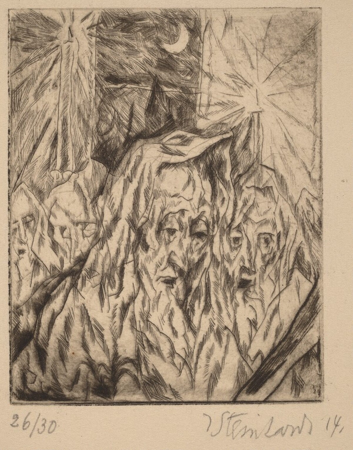 Praying Jews by Jakob Steinhardt