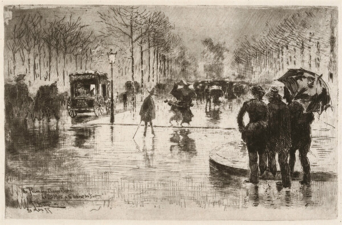 Le retour des artistes (The Return of the Artists) by Félix-Hilaire Buhot