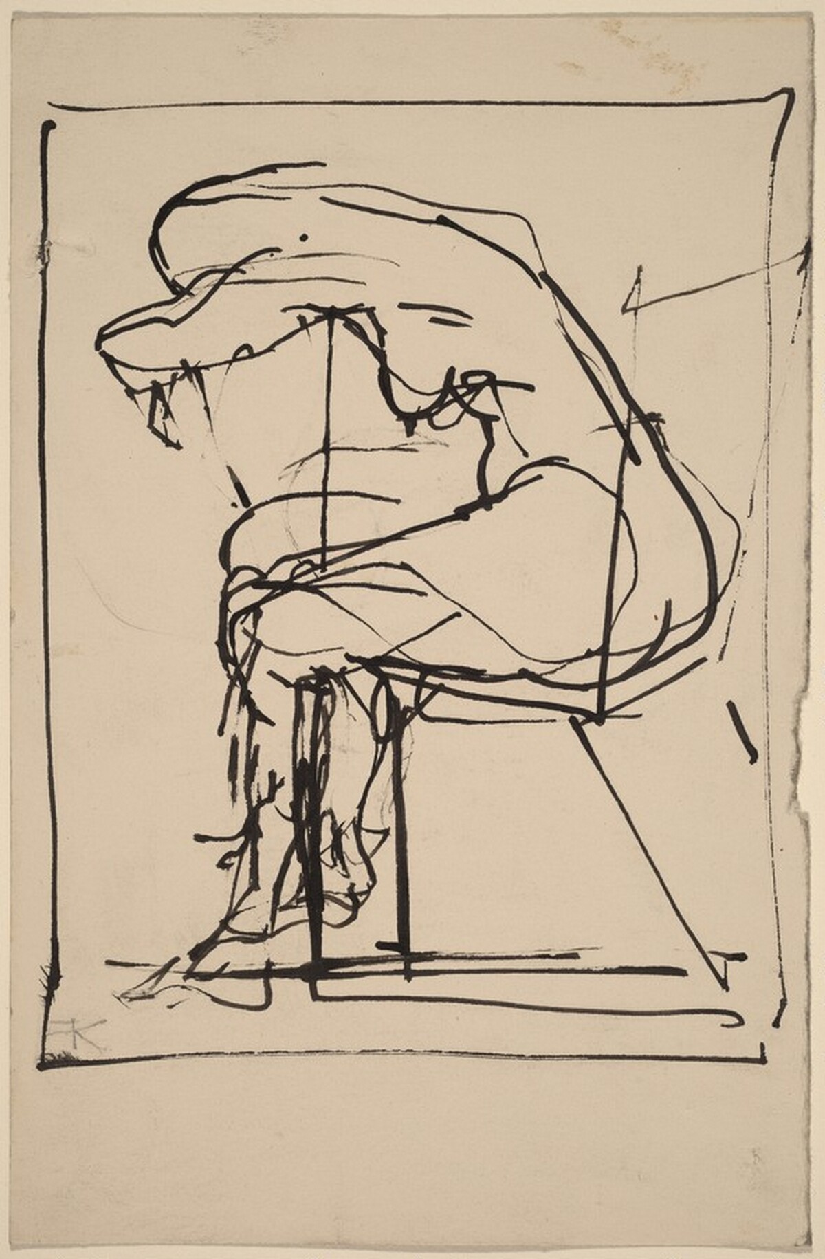 Seated Female Nude by Franz Kline