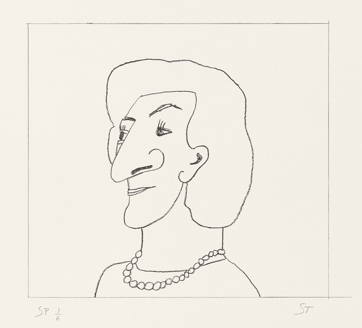 Portrait of M by Saul Steinberg