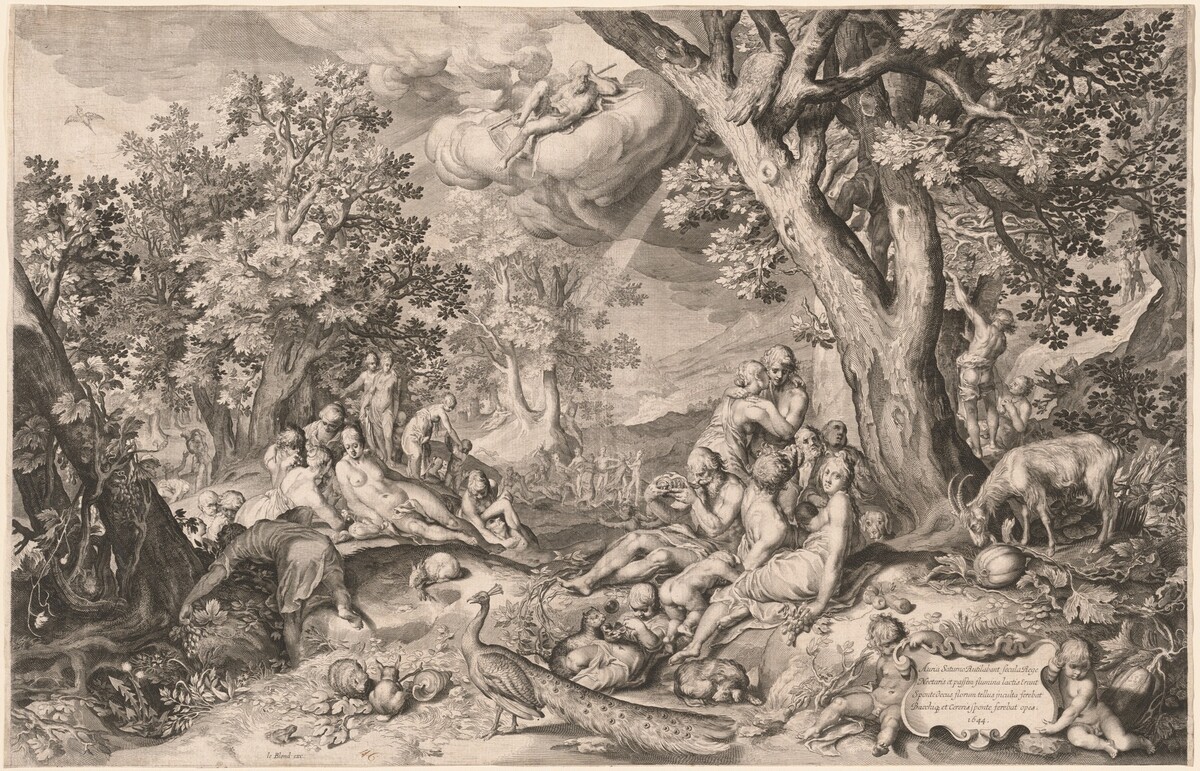 The Golden Age by Netherlandish 17th Century after Nicolaes de Bruyn after Abraham Bloemaert