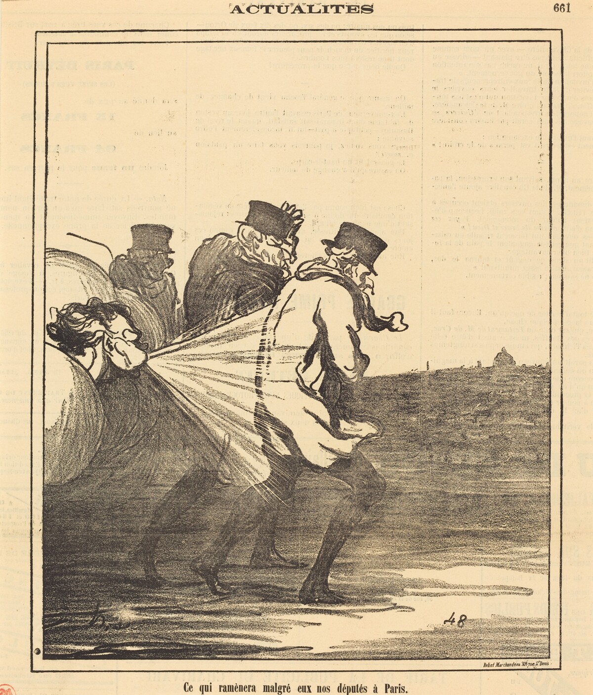 Ce qui ramènera... nos députés à Paris by Honoré Daumier