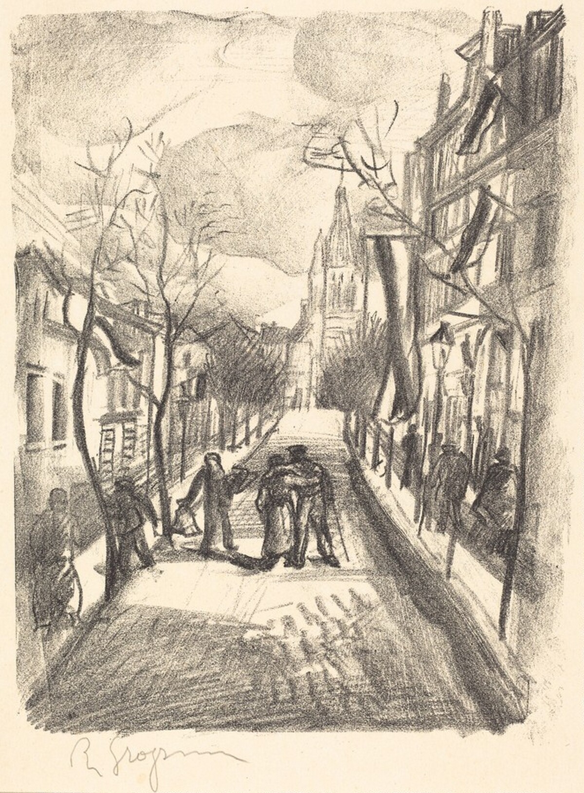 Street Scene by Rudolf Grossman