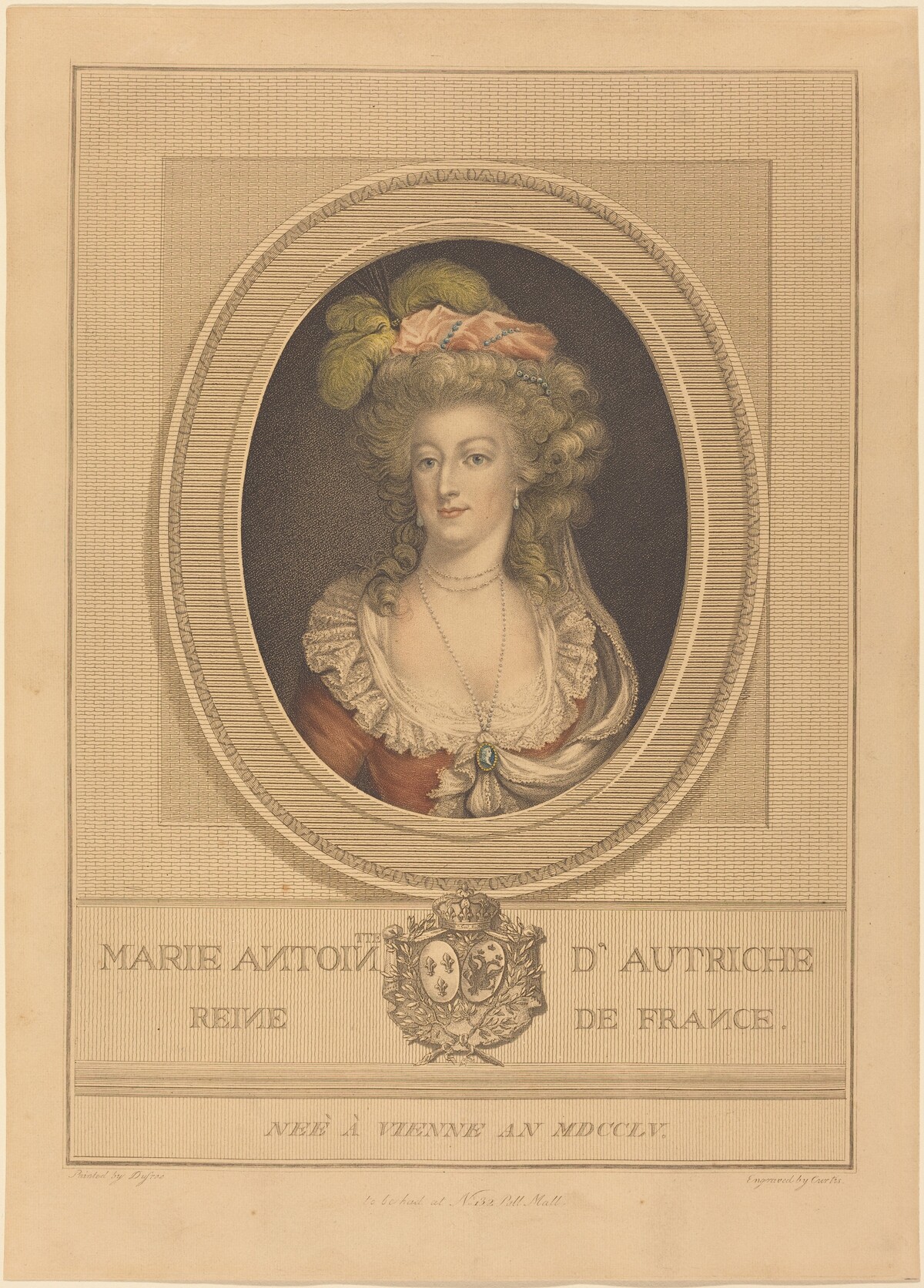 Marie Antoinette d'Autriche Reine de France by J. Curtis