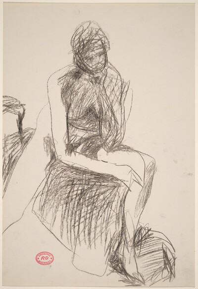 Untitled [seated female nude resting her head on her hand]