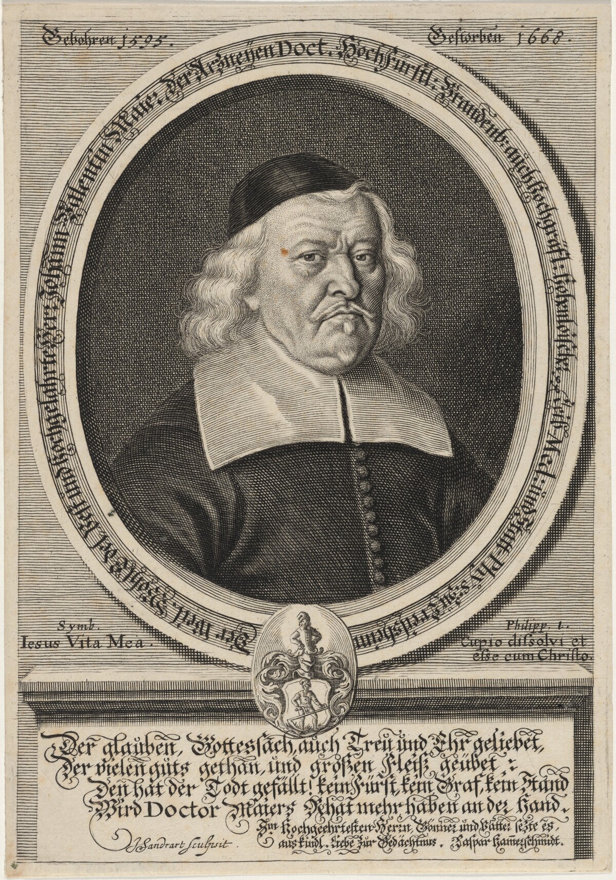 Johann Valentin Maier by Jacob von Sandrart
