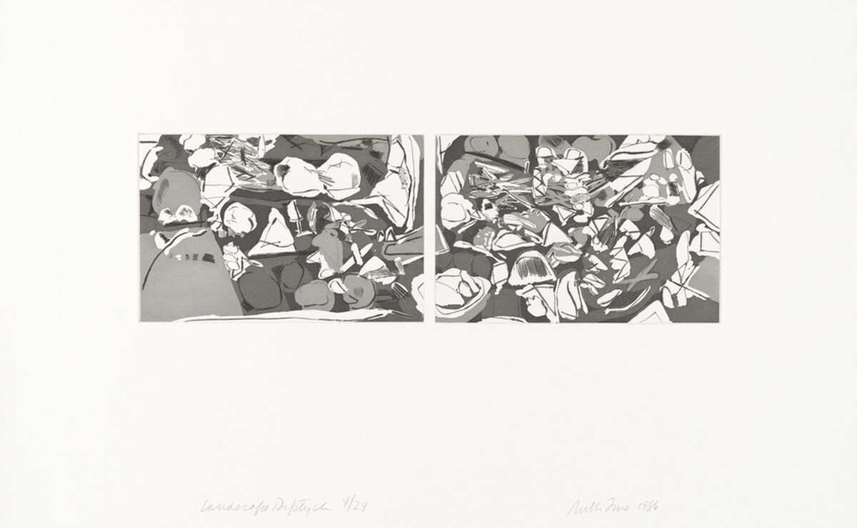 Landscape Diptych by Ruth Fine