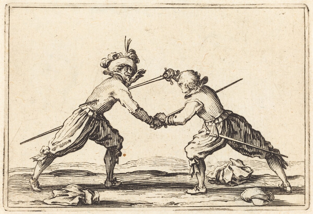 Duel with Swords by Jacques Callot